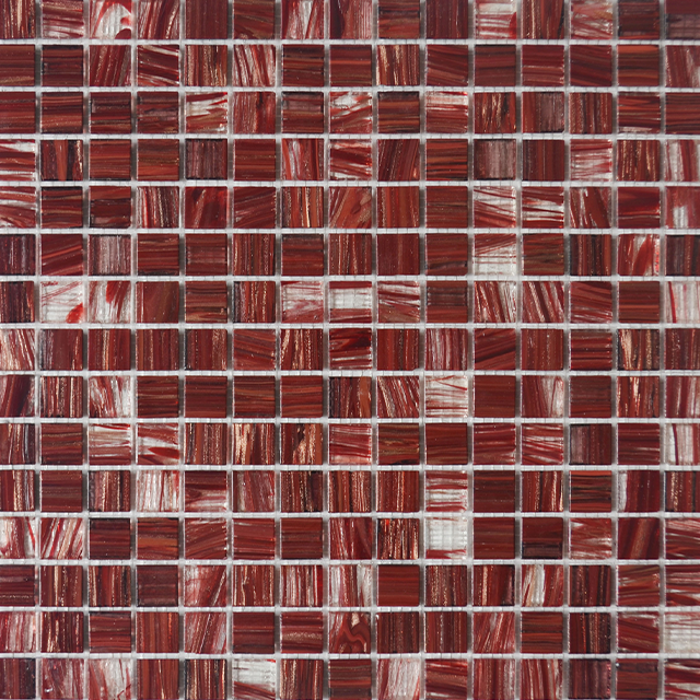 Carreau de mosaïque en verre rouge carré fournisseur de la Chine
